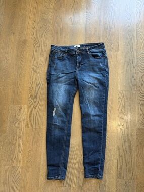 Ankle Dark Blue Slim Fit Jeans